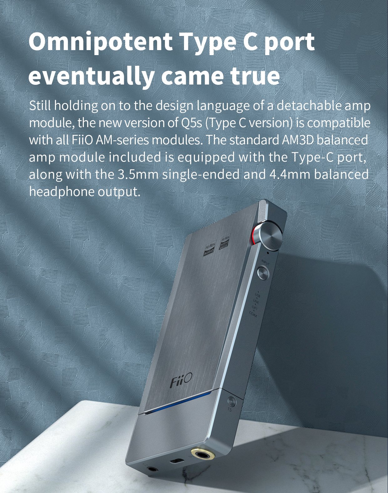Apos Audio FiiO Headphone DAC/Amp FiiO Q5s Type-C Bluetooth Headphone DAC/Amp