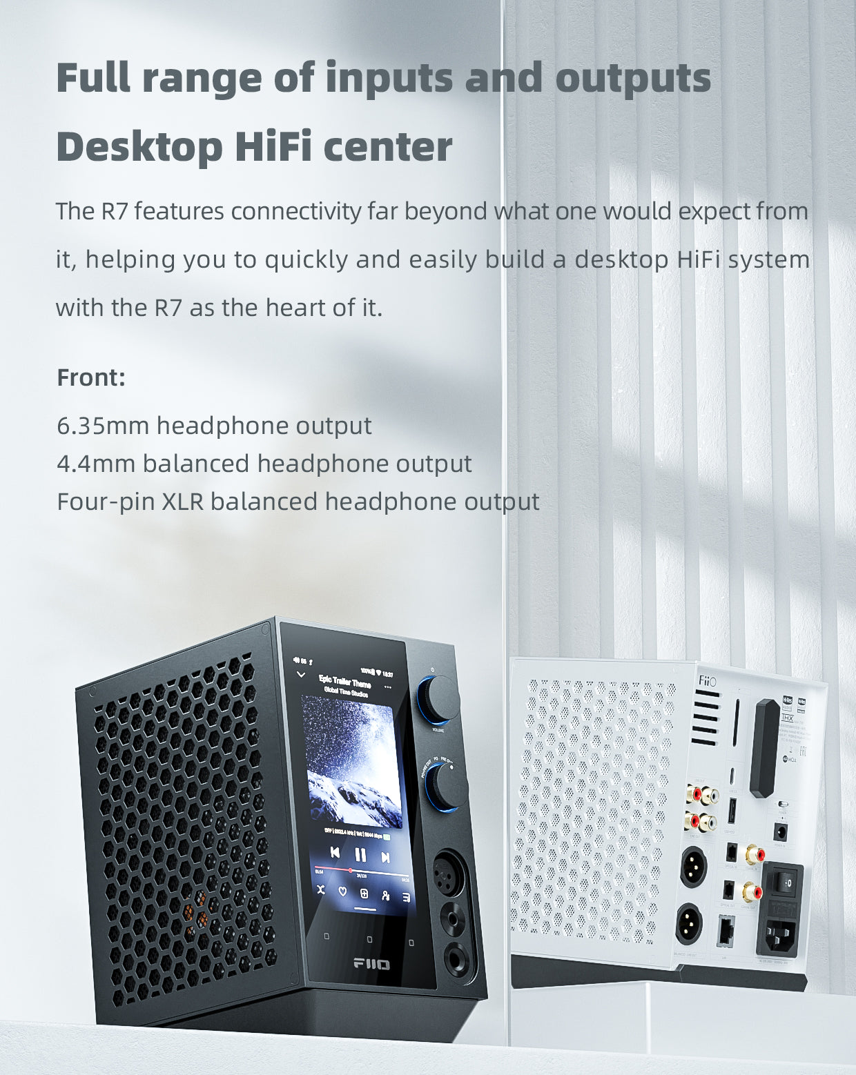 Apos Audio FiiO Headphone DAC/Amp FiiO R7 Desktop HIFI Center/Transmitter/Streamer/Decoder/Amp/Pre-amp All-in-One Unit