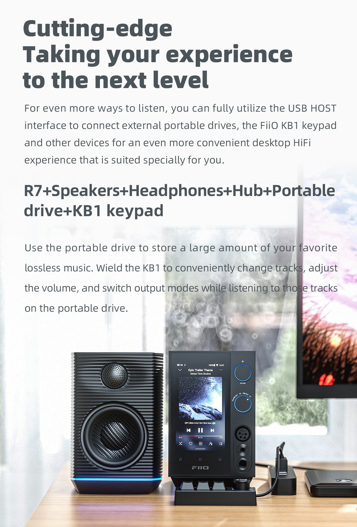 Apos Audio FiiO Headphone DAC/Amp FiiO R7 Desktop HIFI Center/Transmitter/Streamer/Decoder/Amp/Pre-amp All-in-One Unit