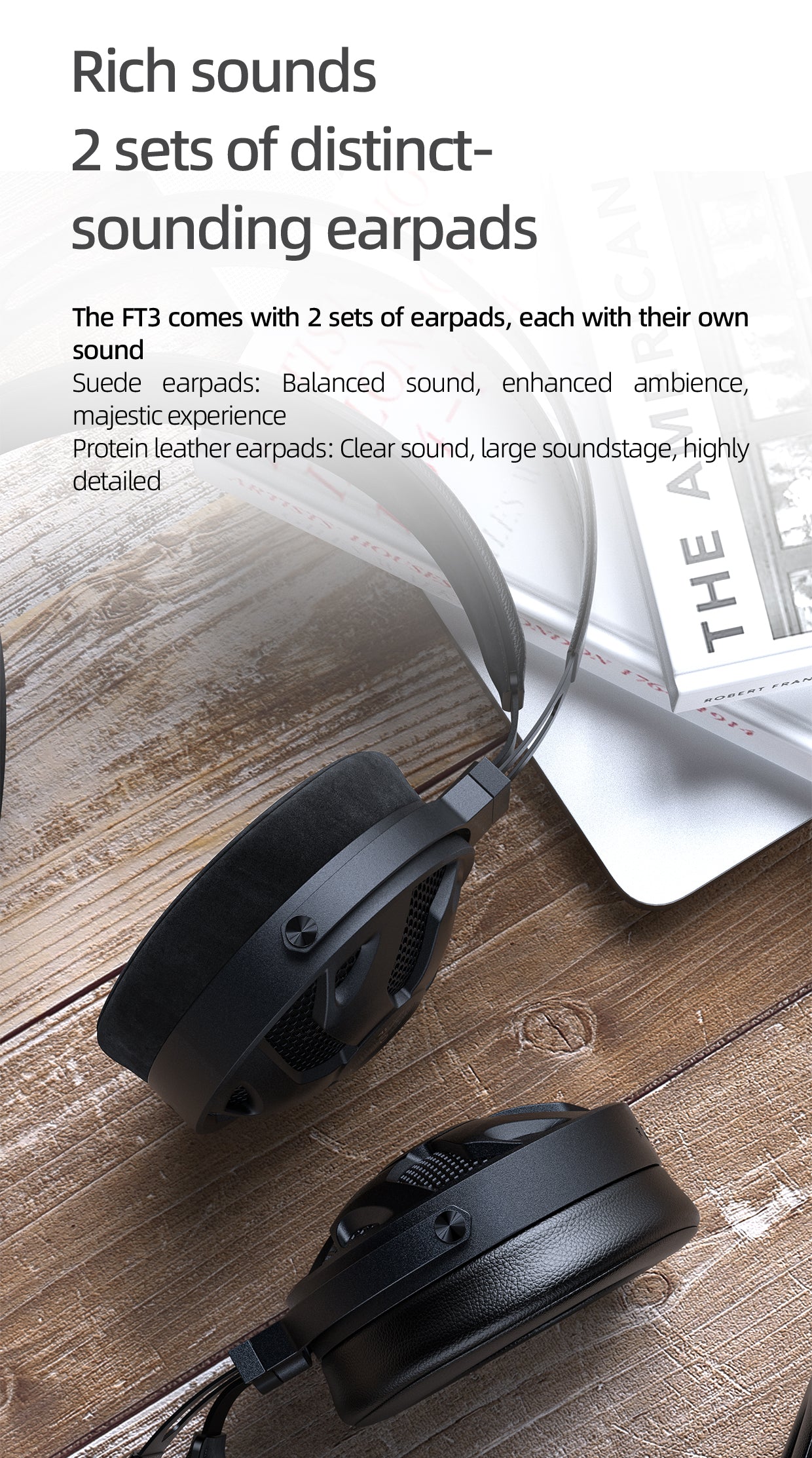 Apos Audio FiiO Headphone FiiO FT3 Large Dynamic Over-Ear Headphones