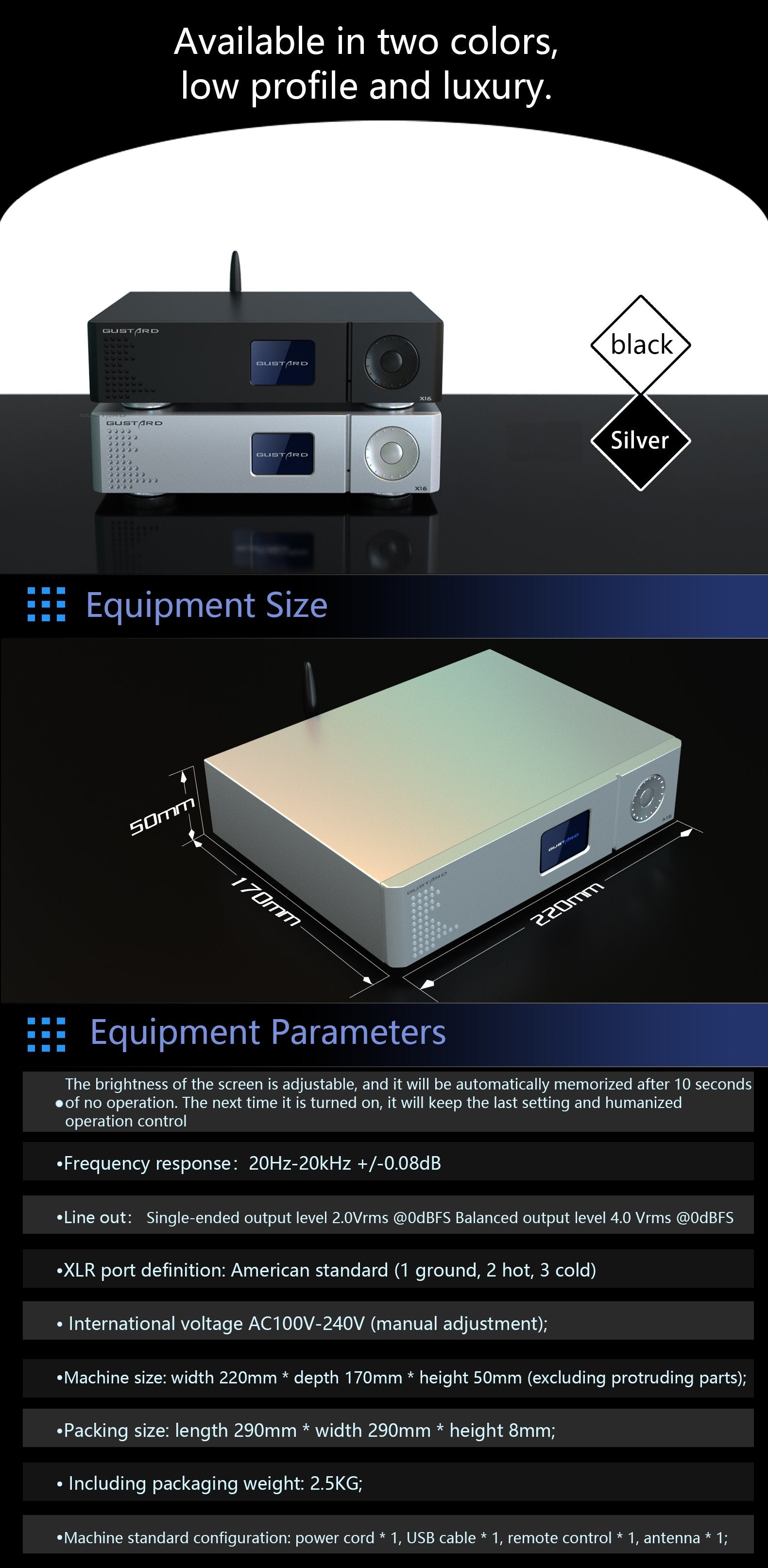 Apos Audio Gustard DAC (Digital-to-Analog Converter) Gustard X16 DAC (Digital-to-Analog Converter)