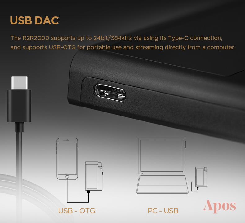 Apos Audio HIFIMAN DAP (Digital Audio Player) HIFIMAN R2R2000 HD Streaming Digital Audio Player