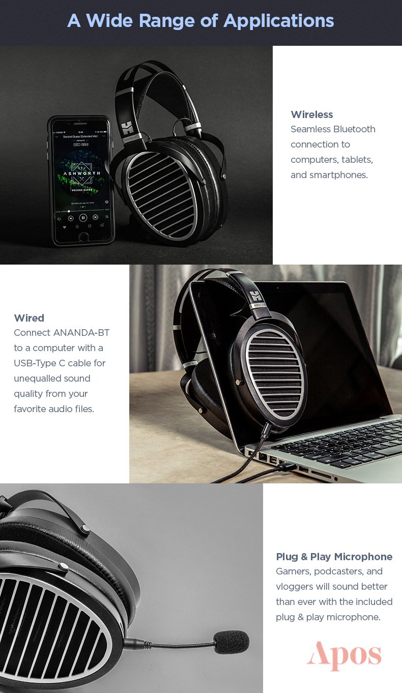 Apos Audio HIFIMAN Headphone HIFIMAN Ananda BT Planar Magnetic Bluetooth Headphone