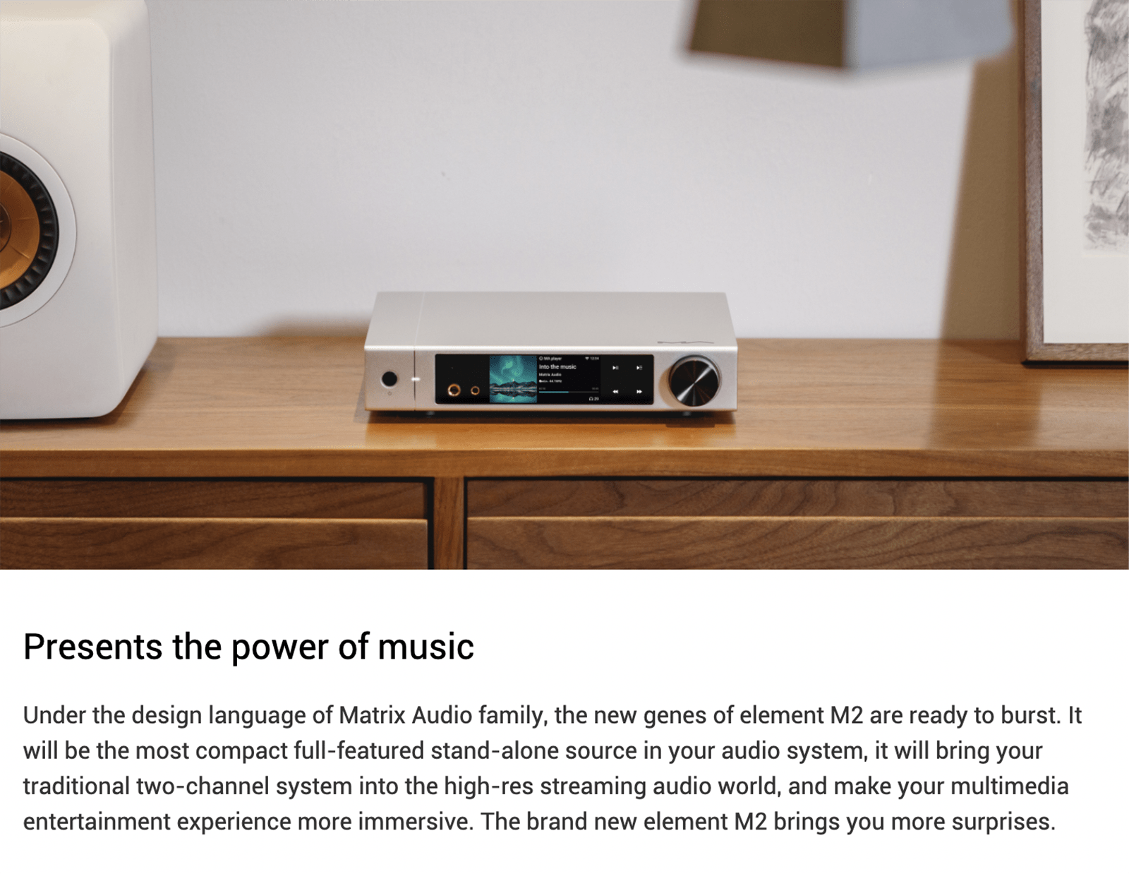 Apos Audio Matrix Audio DAC (Digital-to-Analog Converter) Matrix element M2 MQA DAC/Amp/Music Streame