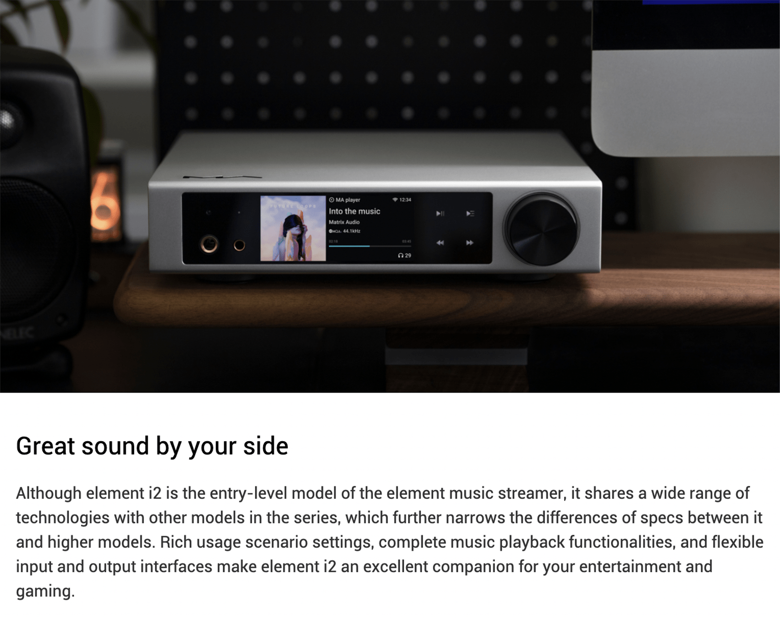Apos Audio Matrix Audio Headphone Amp Matrix element i2 MQA DAC/Amp/Music Streamer
