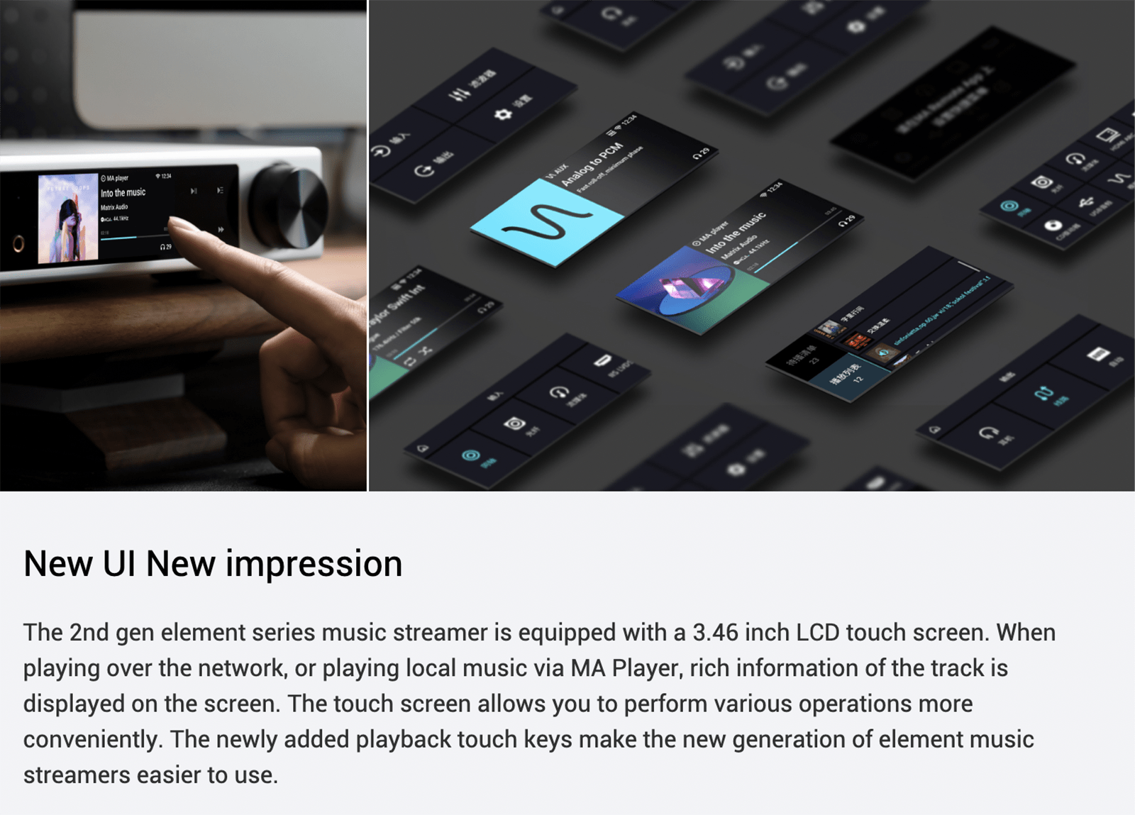 Apos Audio Matrix Audio Headphone Amp Matrix element i2 MQA DAC/Amp/Music Streamer (Apos Certified)