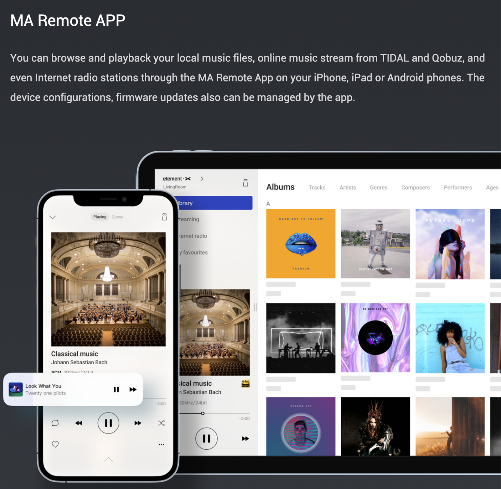 Apos Audio Matrix Audio Headphone Amp Matrix element i2 MQA DAC/Amp/Music Streamer (Apos Certified)