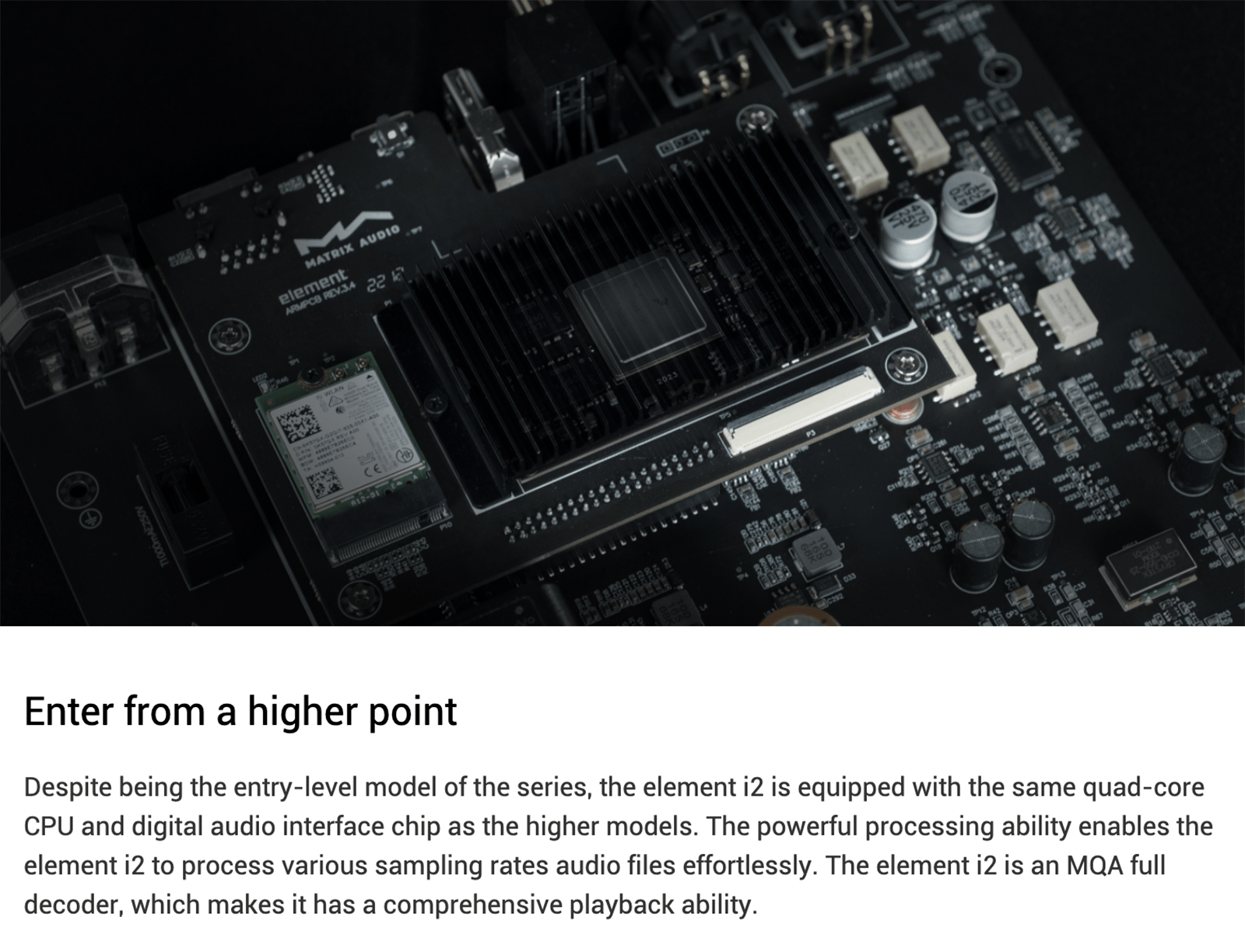Apos Audio Matrix Audio Headphone Amp Matrix element i2 MQA DAC/Amp/Music Streamer (Apos Certified)