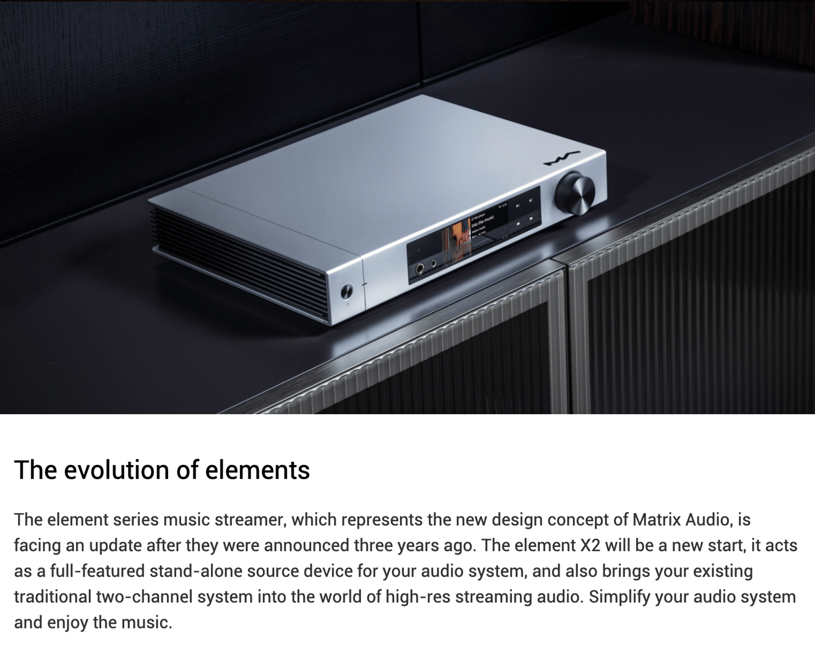 Apos Audio Matrix Audio Headphone DAC/Amp Matrix element X2 MQA DAC/Amp/Streamer