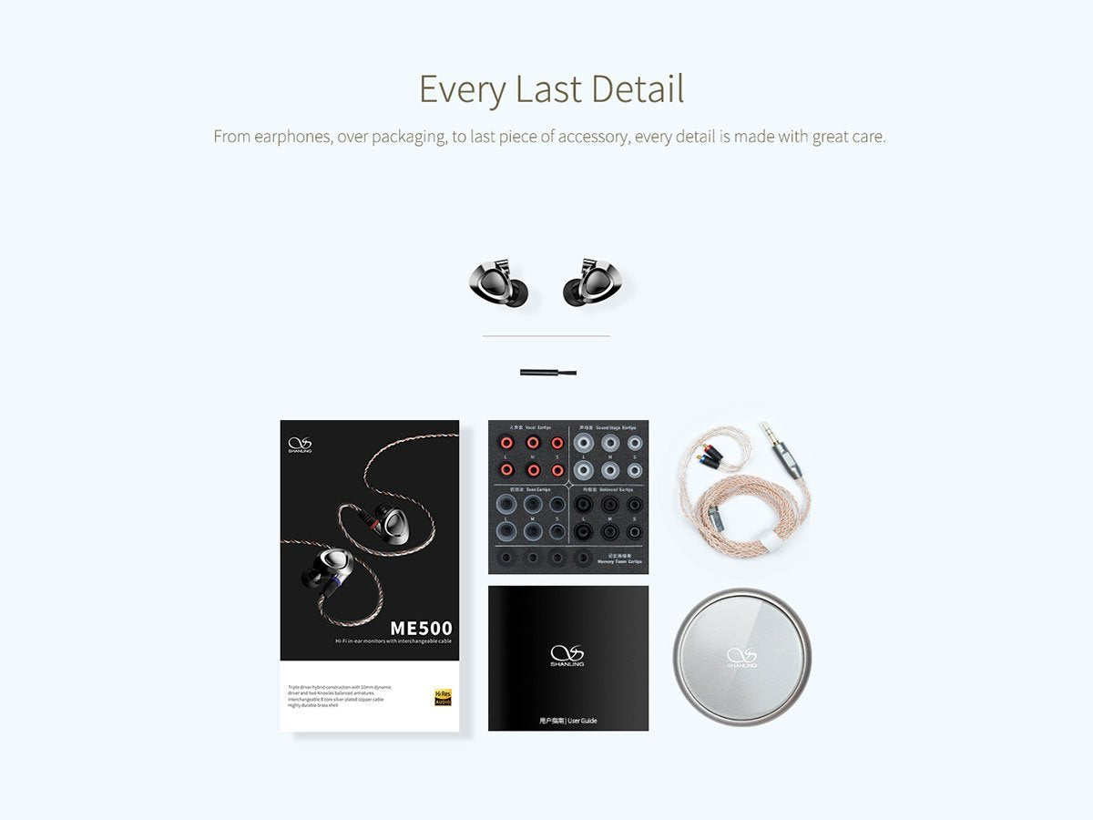 Shanling ME500 In-Ear Monitor (IEM) Earphone