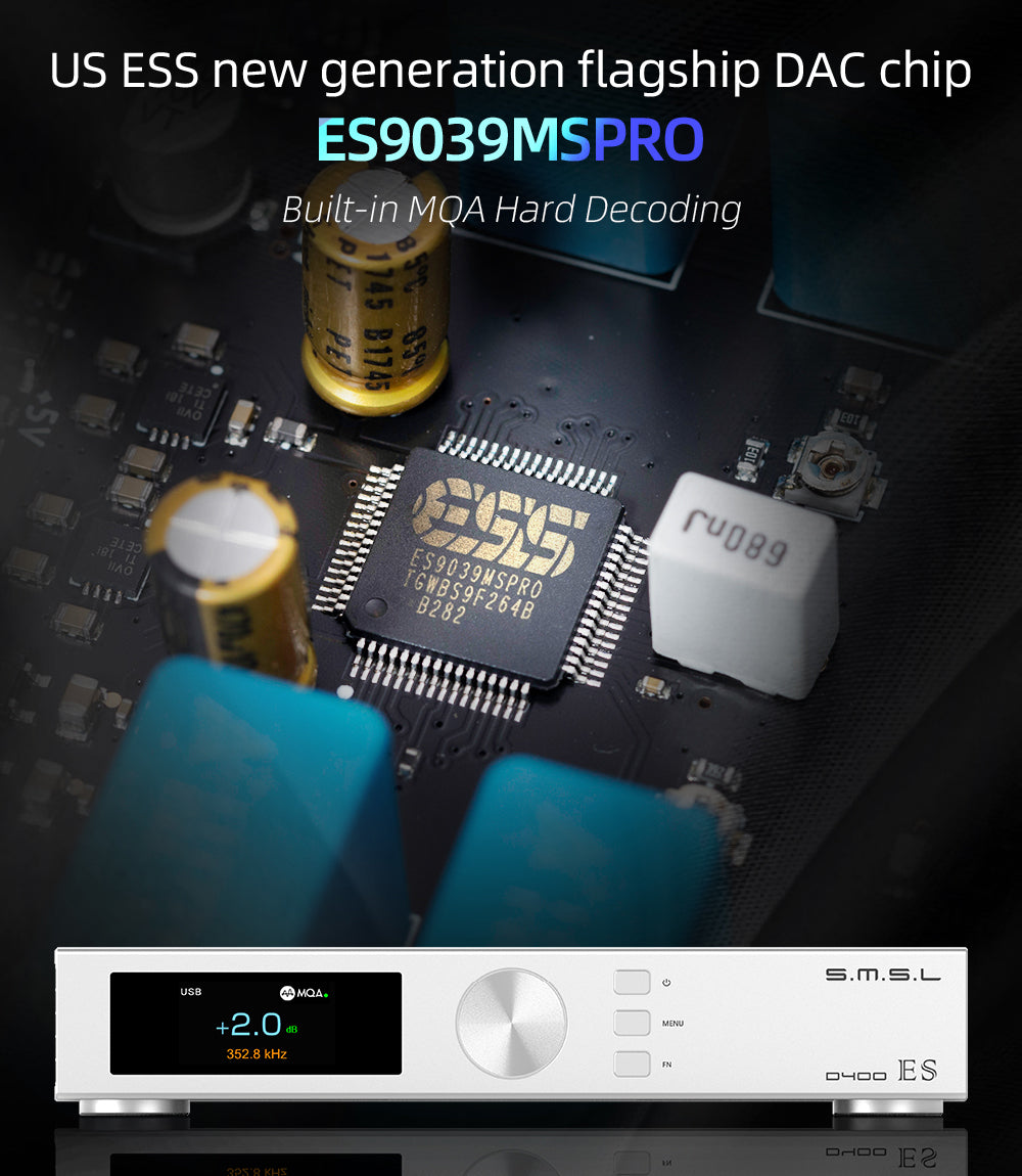 Apos Audio SMSL DAC (Digital-to-Analog Converter) SMSL D400ES Desktop DAC