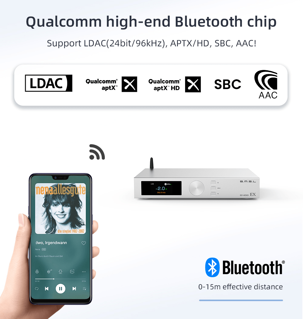 Apos Audio SMSL DAC (Digital-to-Analog Converter) SMSL D400EX Desktop DAC (Apos Certified)