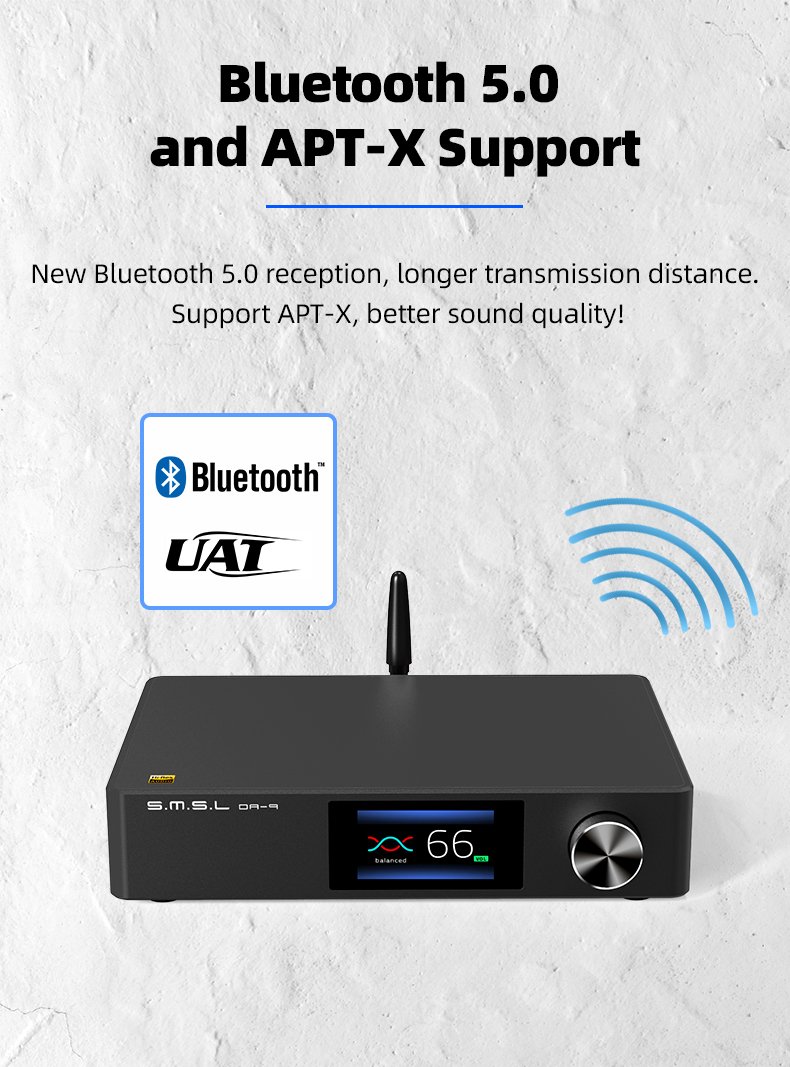 Apos Audio SMSL Headphone Amp SMSL DA-9 Bluetooth 5.0 Amplifier