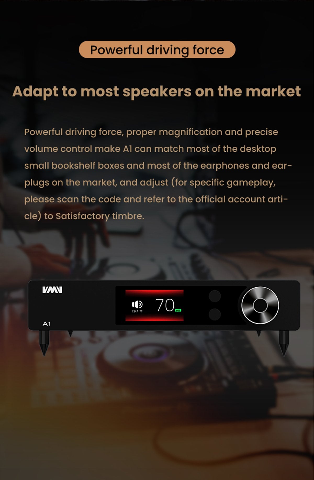 Apos Audio SMSL Headphone Amp SMSL VMV A1 Class-A Amplifier (Apos Certified)