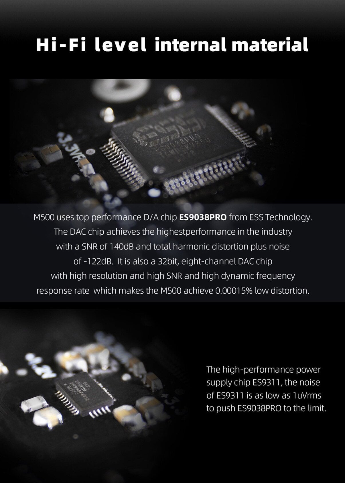 Apos Audio SMSL Headphone DAC/Amp SMSL M500 V2 MQA Amp/DAC