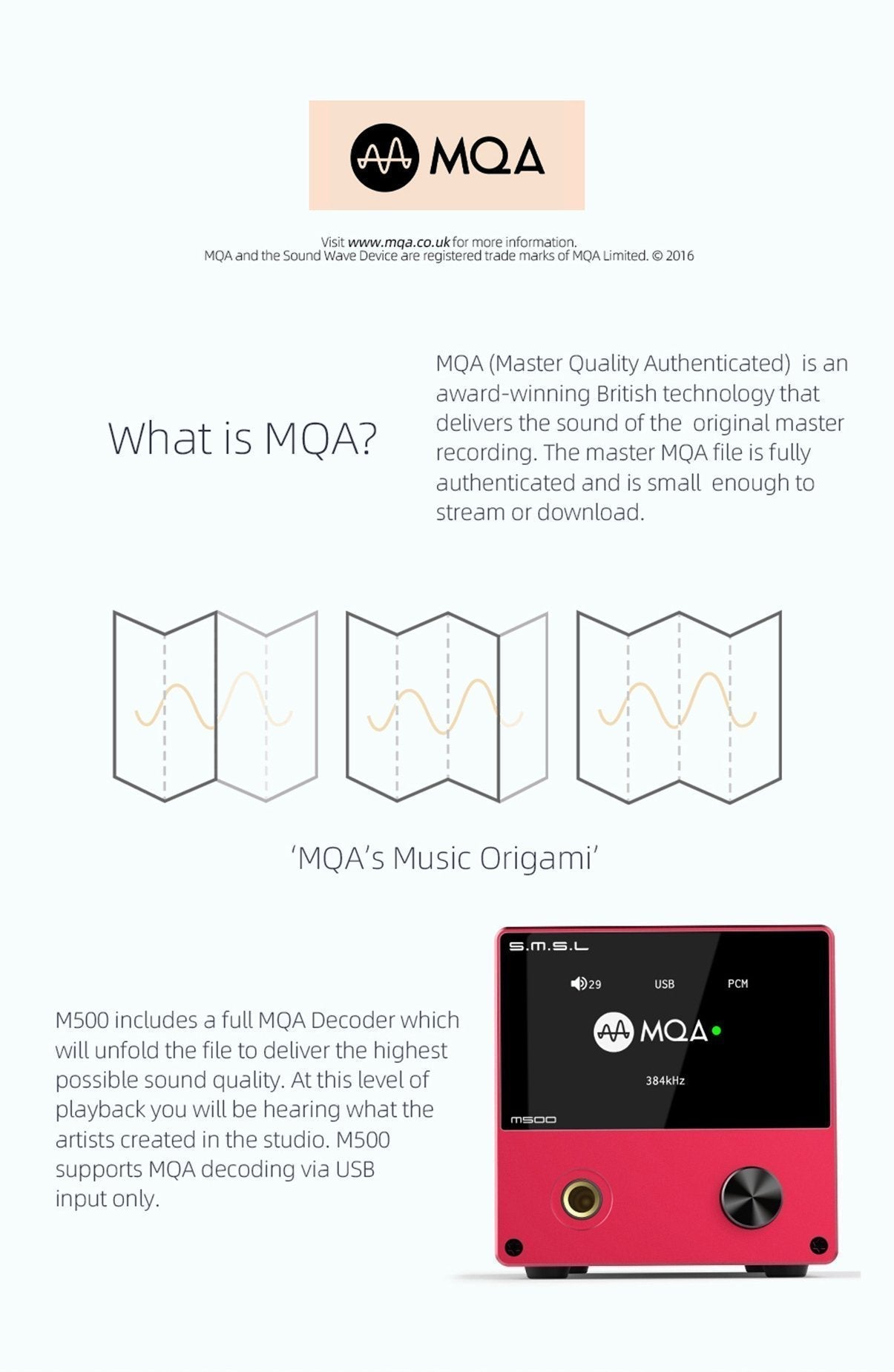 Apos Audio SMSL Headphone DAC/Amp SMSL M500 V2 MQA DAC/Amp (Apos Certified)