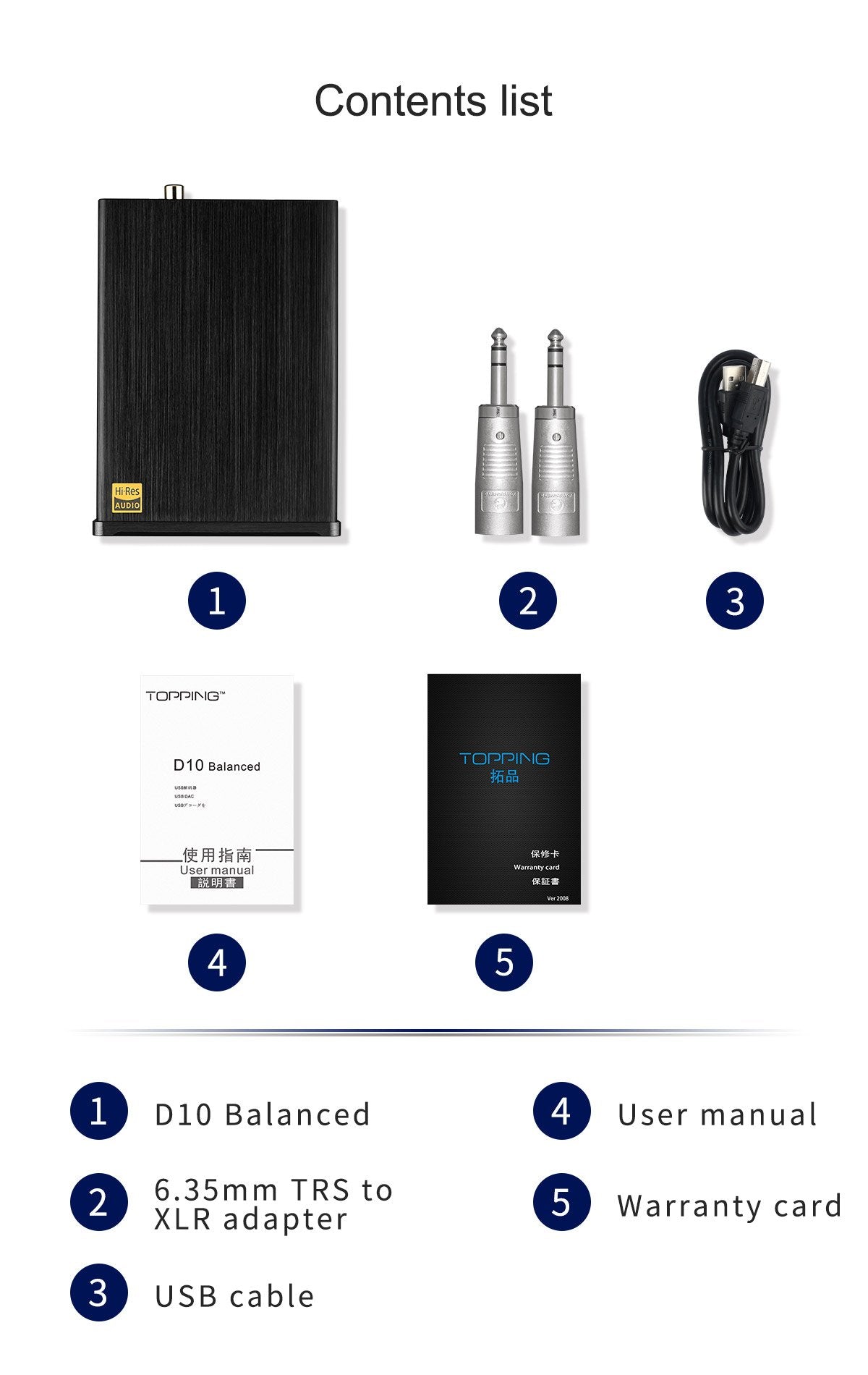 Apos Audio TOPPING DAC (Digital-to-Analog Converter) TOPPING D10 Balanced Desktop DAC