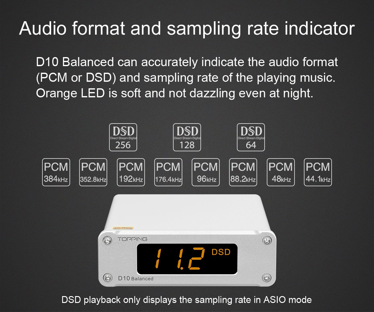 Apos Audio TOPPING DAC (Digital-to-Analog Converter) TOPPING D10 Balanced Desktop DAC