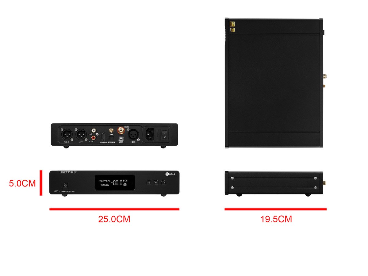 Apos Audio TOPPING DAC (Digital-to-Analog Converter) TOPPING D70s MQA DAC (Apos Certified)