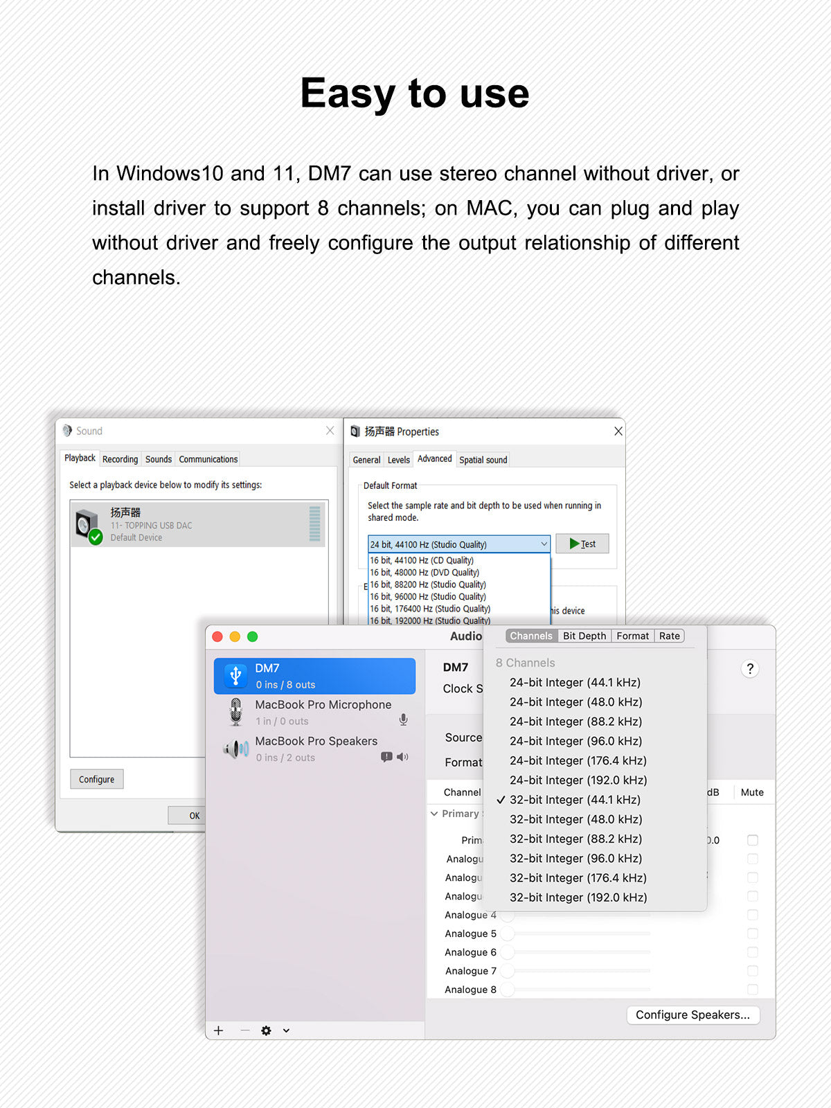 Apos Audio TOPPING DAC (Digital-to-Analog Converter) TOPPING DM7 8 Channel DAC