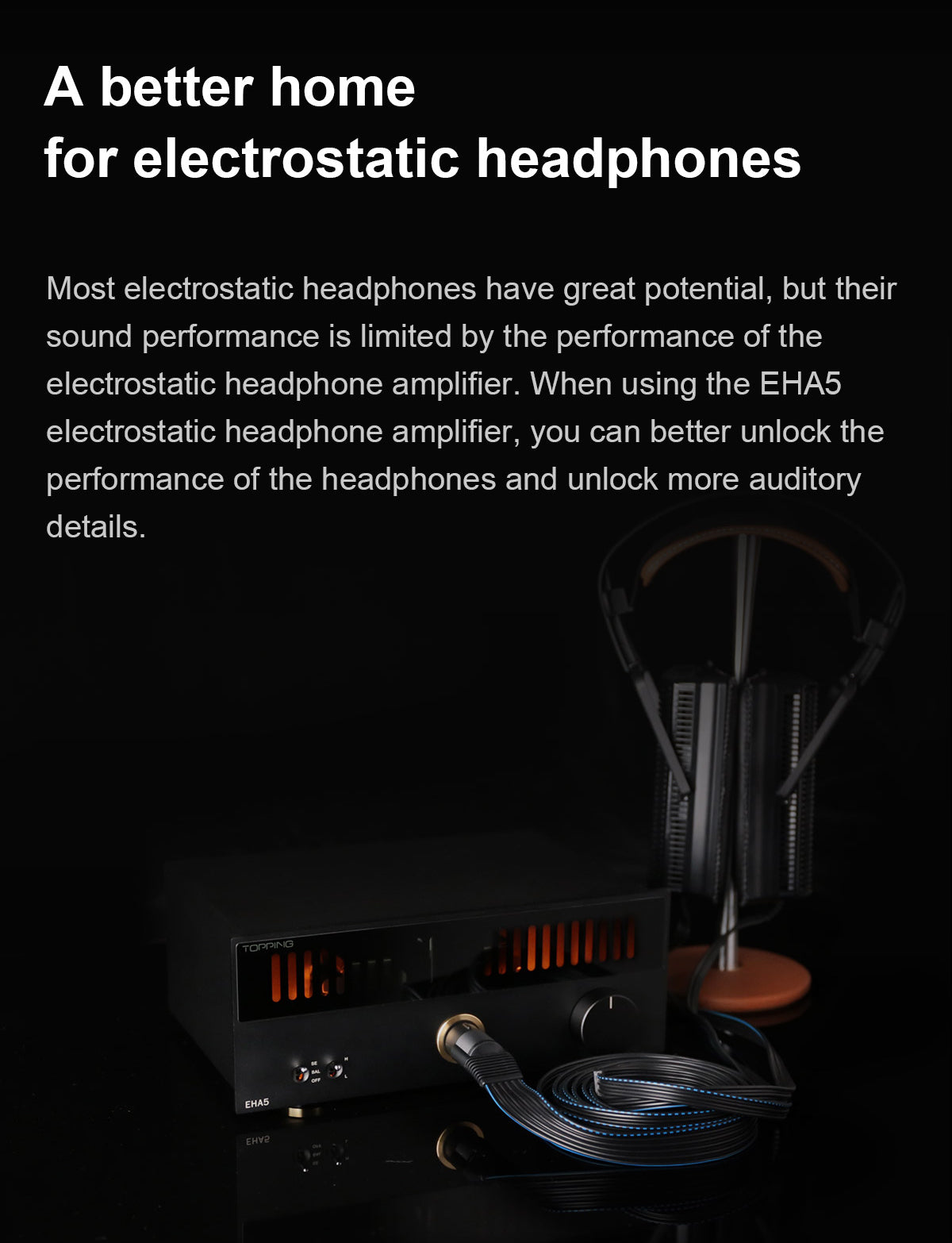 Apos Audio TOPPING Headphone Amp TOPPING EHA5 Electrostatic Headphone Amplifier