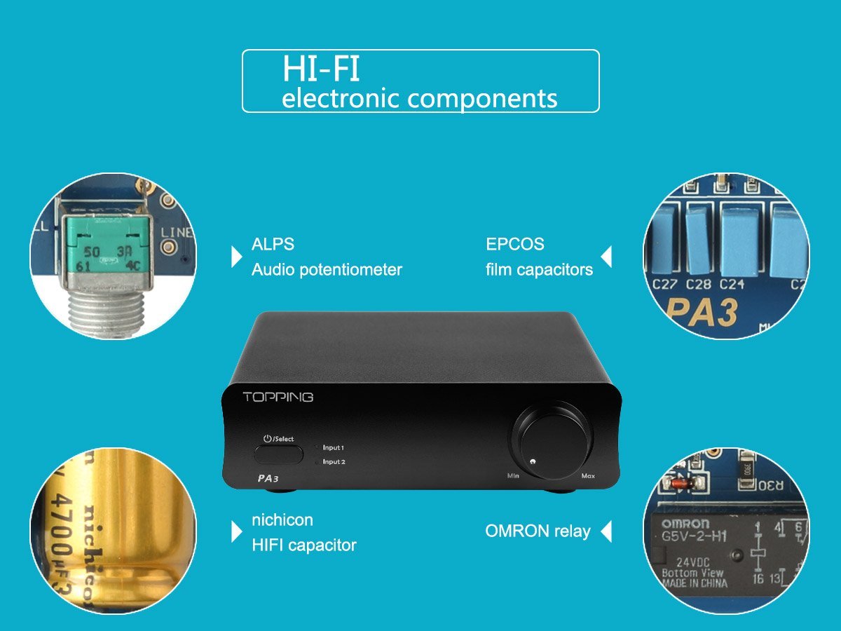 Apos Audio TOPPING | 拓品 Headphone Amp TOPPING PA3 Stereo Amplifier