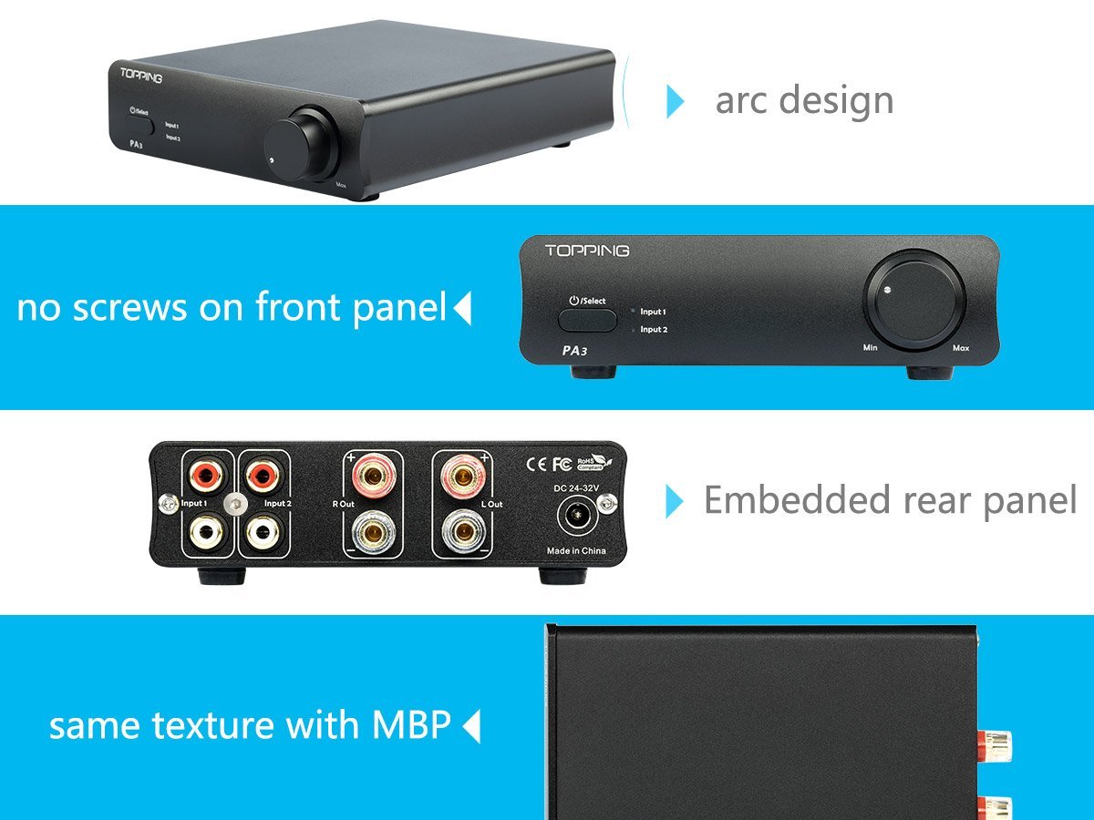 Apos Audio TOPPING | 拓品 Headphone Amp TOPPING PA3 Stereo Amplifier