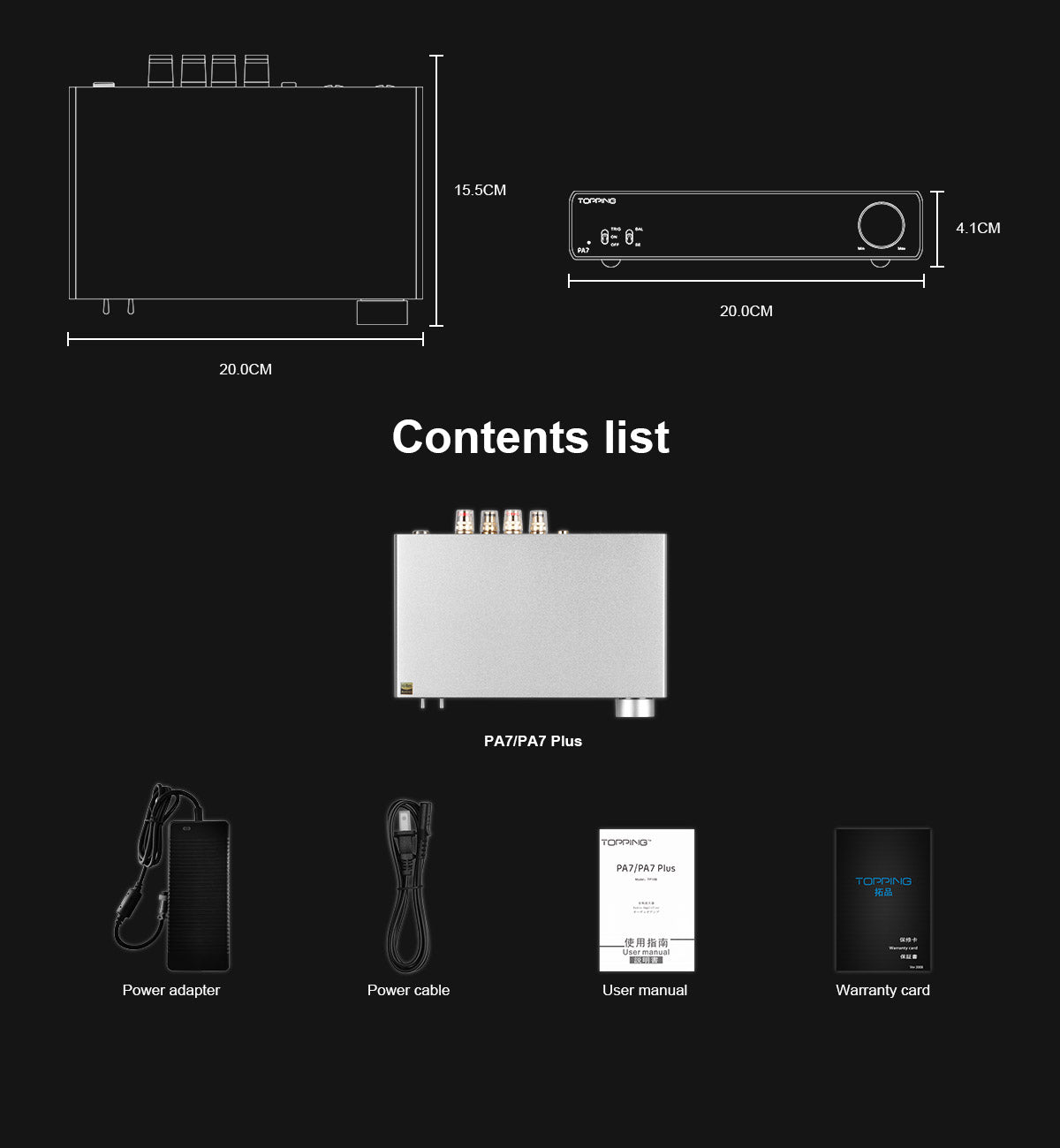 Apos Audio TOPPING Headphone Amp TOPPING PA7 / PA7 Plus Power Amplifier