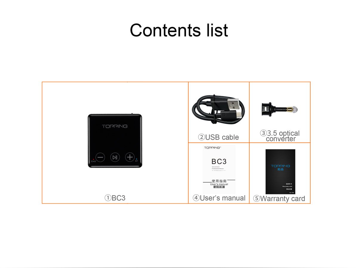 Topping BC3 Wireless Bluetooth Decoder/DAC/Amp
