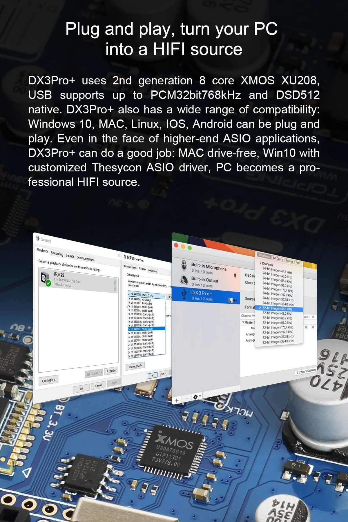 Apos Audio TOPPING Headphone DAC/Amp TOPPING DX3 Pro+ Bluetooth DAC/Amp