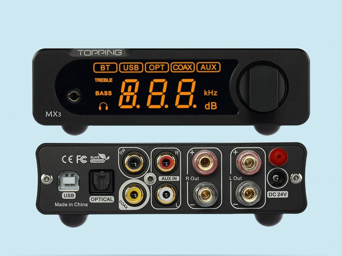 Apos Audio TOPPING Headphone DAC/Amp TOPPING MX3 Built-in Bluetooth Receiver DAC Headphone Amp Digital Amplifier