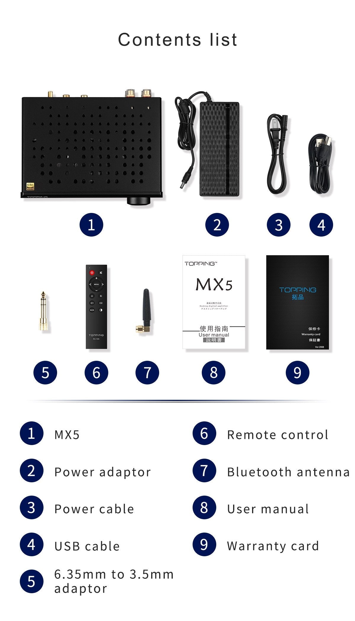 Apos Audio TOPPING Headphone DAC/Amp TOPPING MX5 Multi-Function Power Amplifier (Apos Certified)