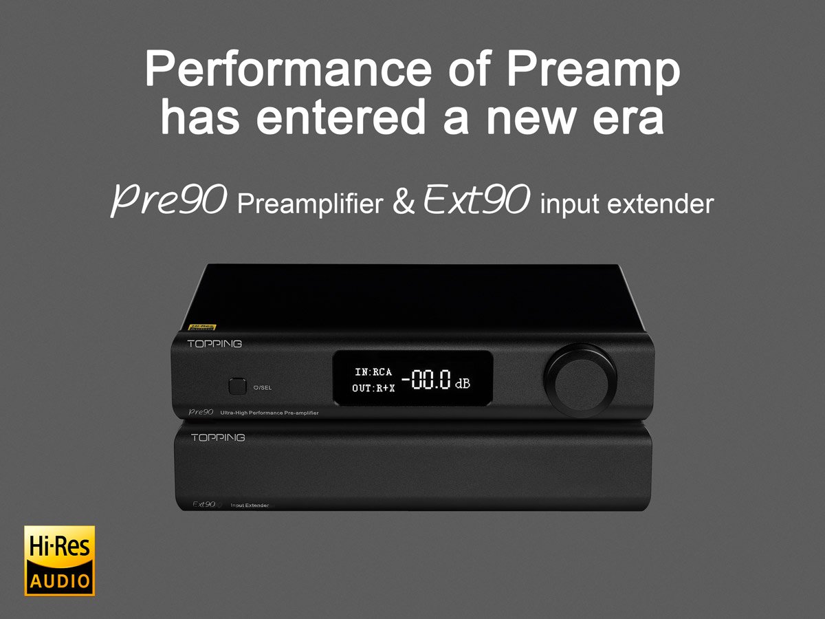 Apos Audio TOPPING Preamplifier TOPPING PRE90 + EXT90 Preamp and Input Extender