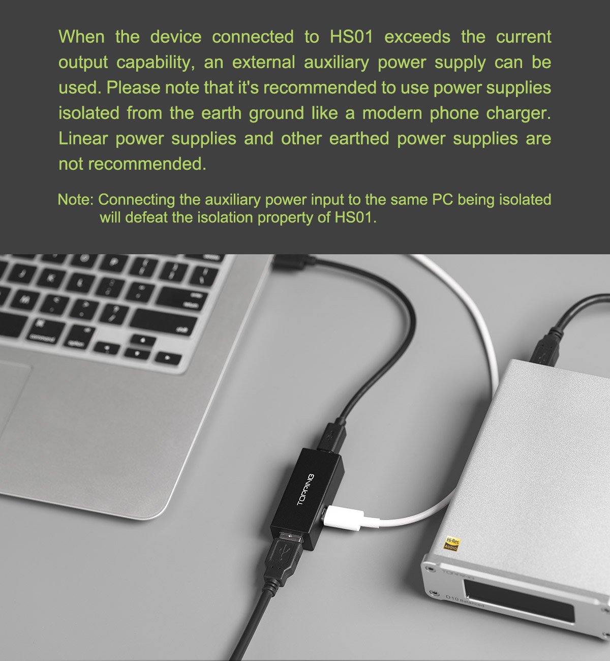 Apos Audio TOPPING USB Interface TOPPING HS01 USB 2.0 High Speed Audio Isolator (Apos Certified)