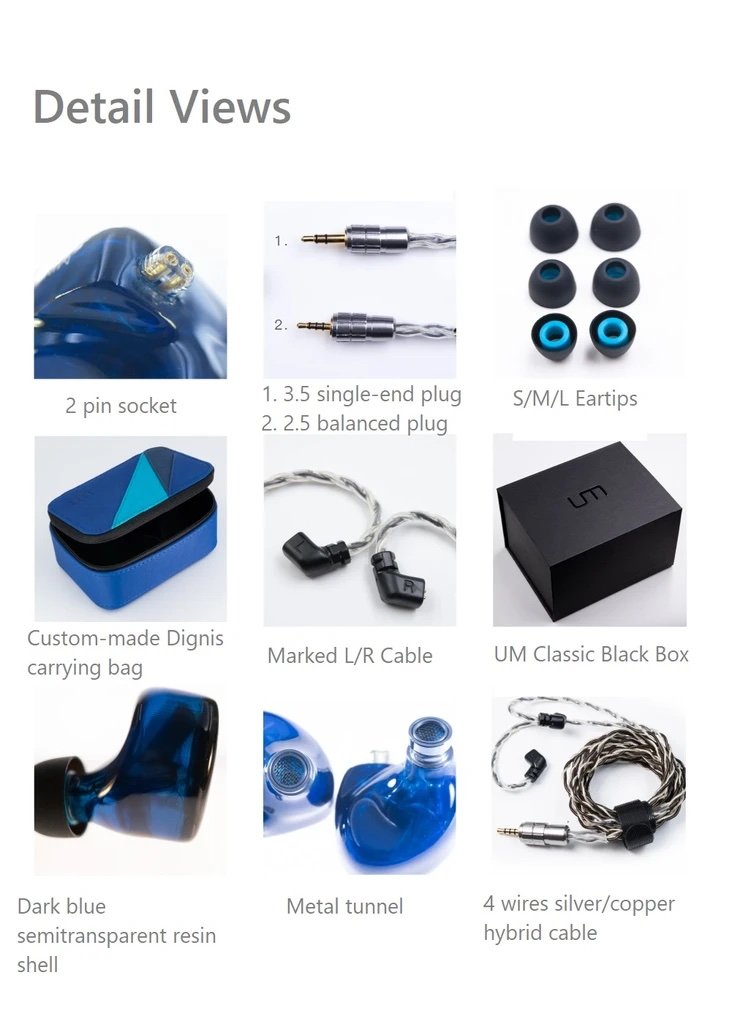 Apos Audio Unique Melody Earphone / In-Ear Monitor (IEM) Unique Melody Mini MEST IEM
