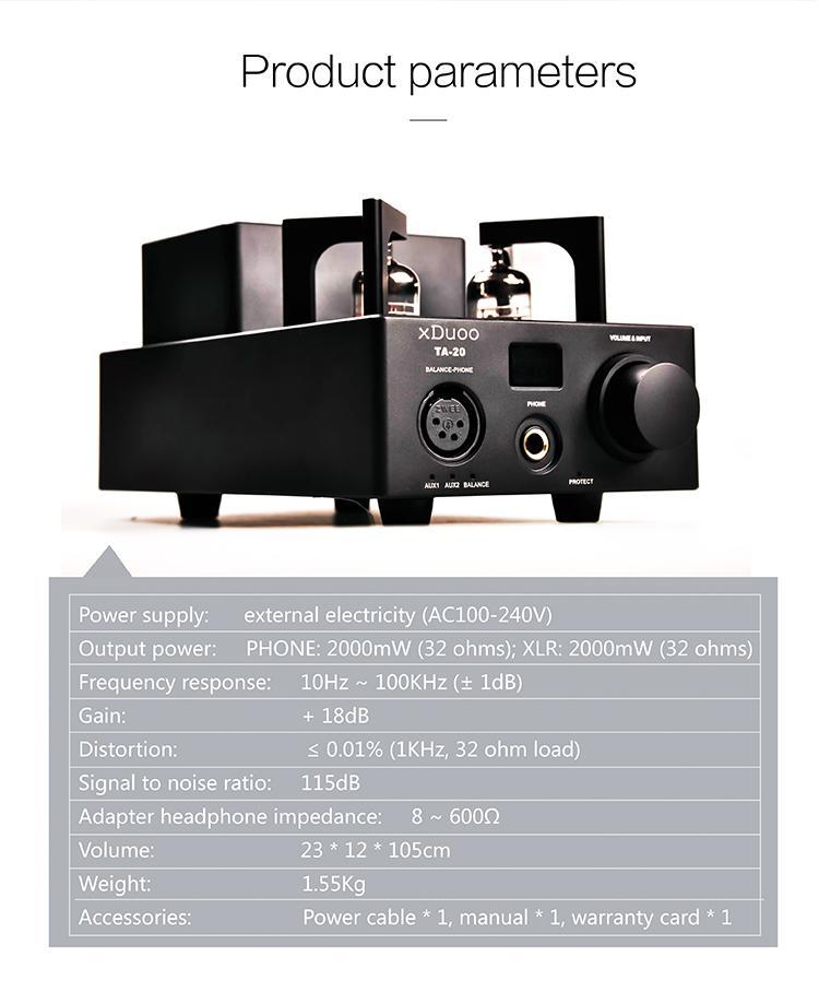 Apos Audio xDuoo | 乂度 Headphone Amp (Tube) xDuoo TA-20 Tube Amp