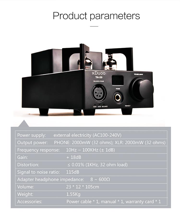 Apos Audio xDuoo Headphone Amp (Tube) xDuoo TA-20 Tube Amp (Apos Certified)