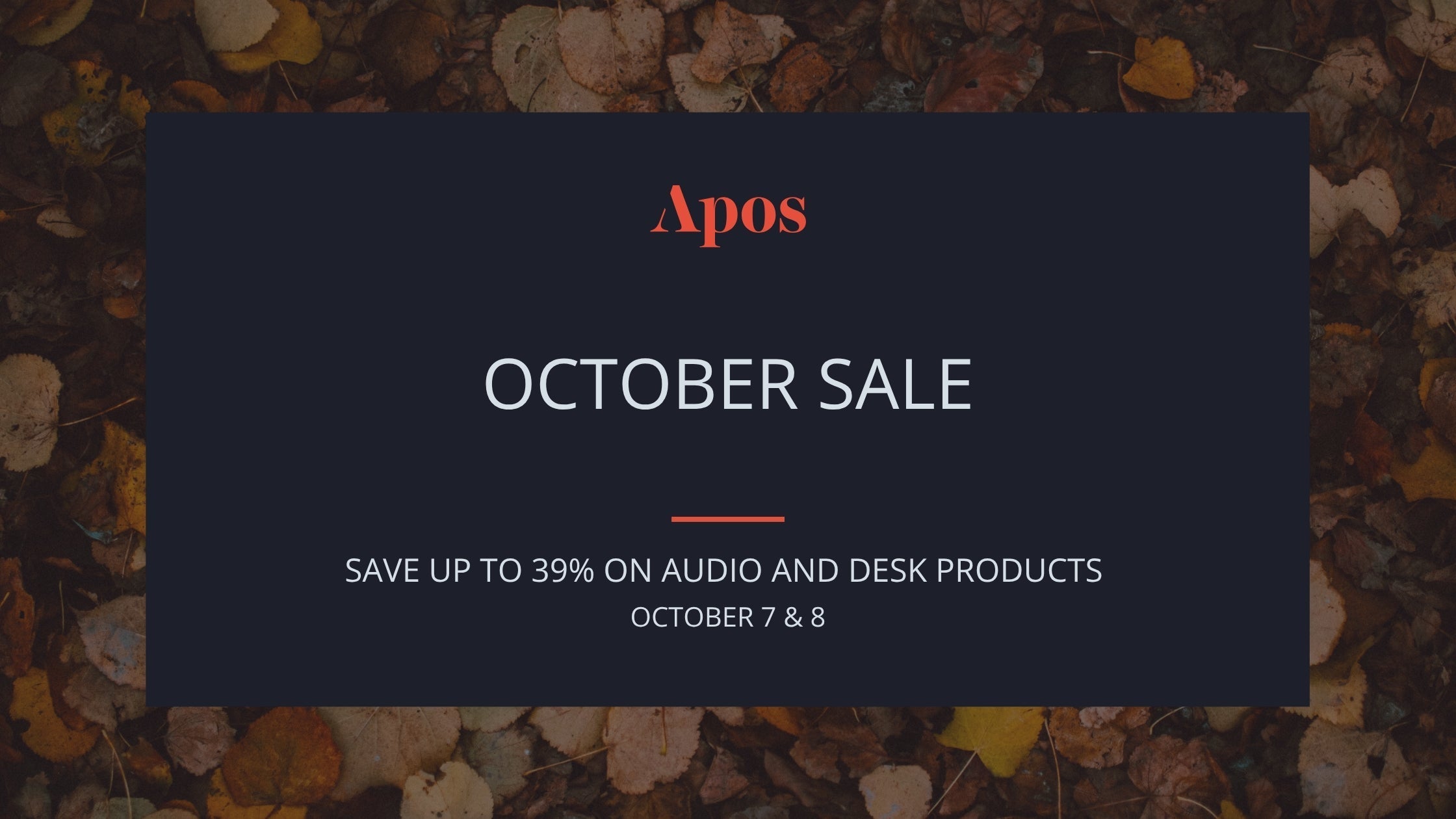 The Apos October 2025 Sale Announcement