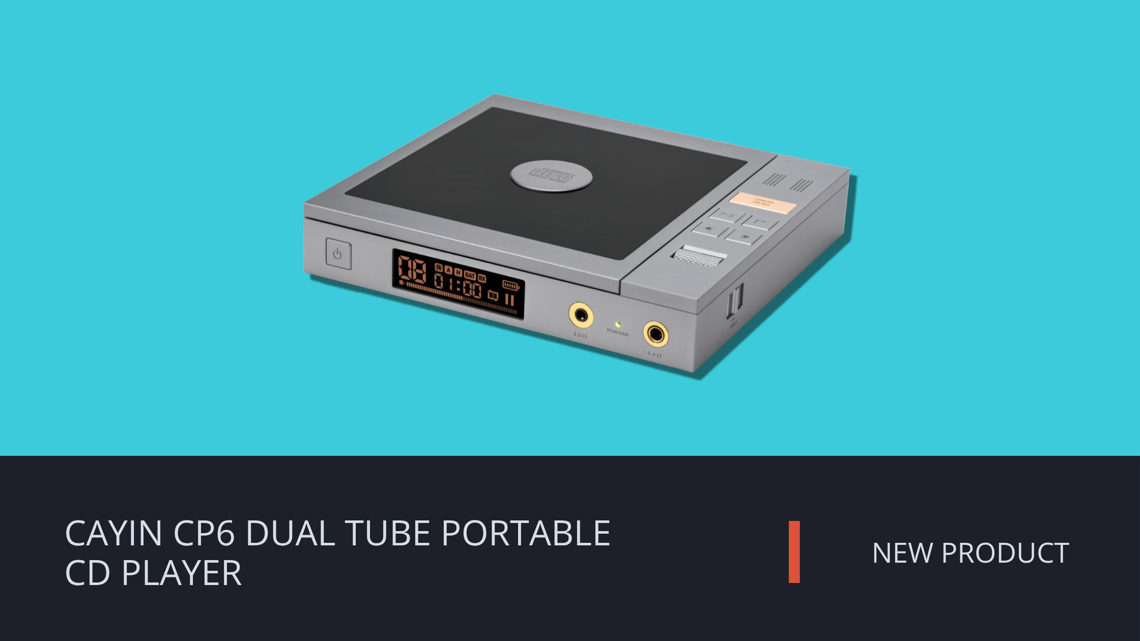 NEW: CAYIN CP6 DUAL TUBE PORTABLE CD PLAYER