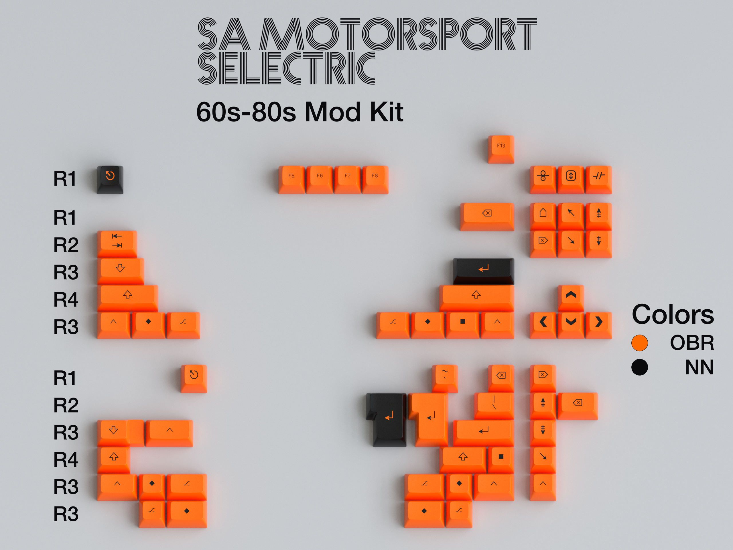 SA Motorsport Selectric Keycap Set
