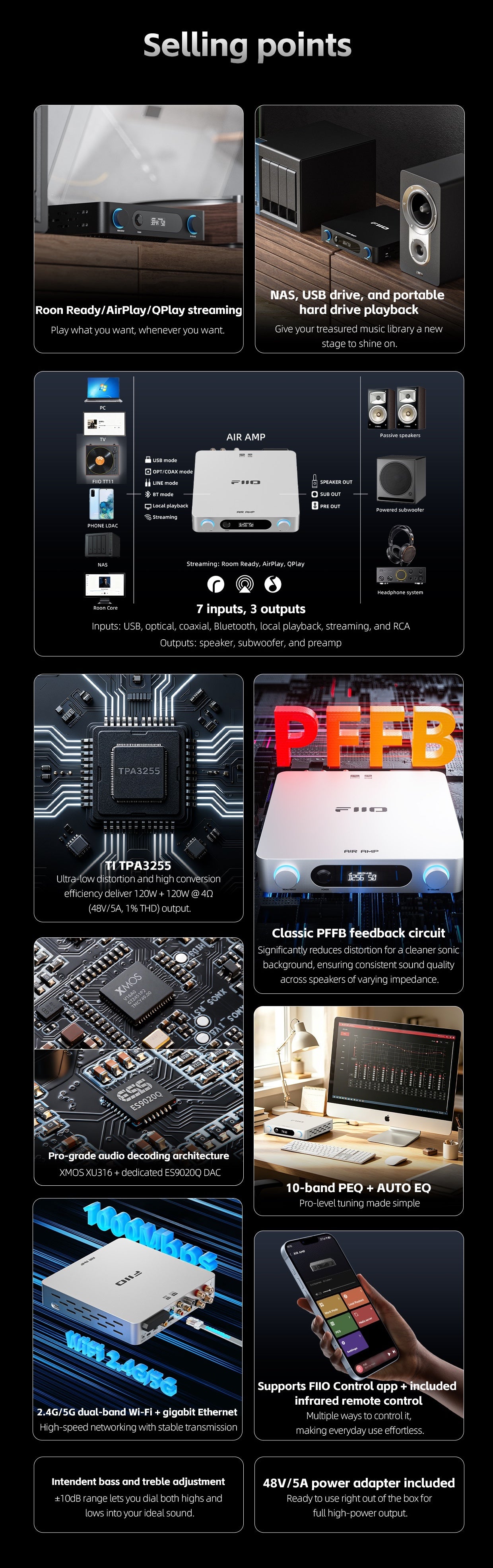FiiO AIR AMP Streaming Power Amplifier