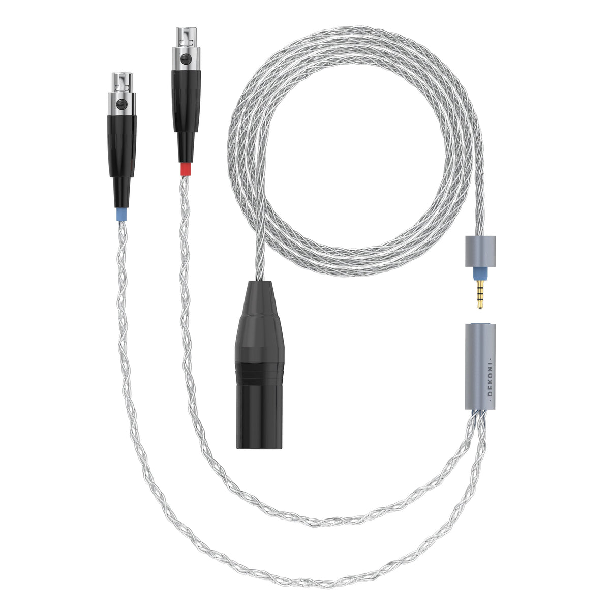 Dekoni Audio Ensemble 4-Pin XLR 64" Braided Cable Cable with 4-pin Mini XLR Headphone Connectors