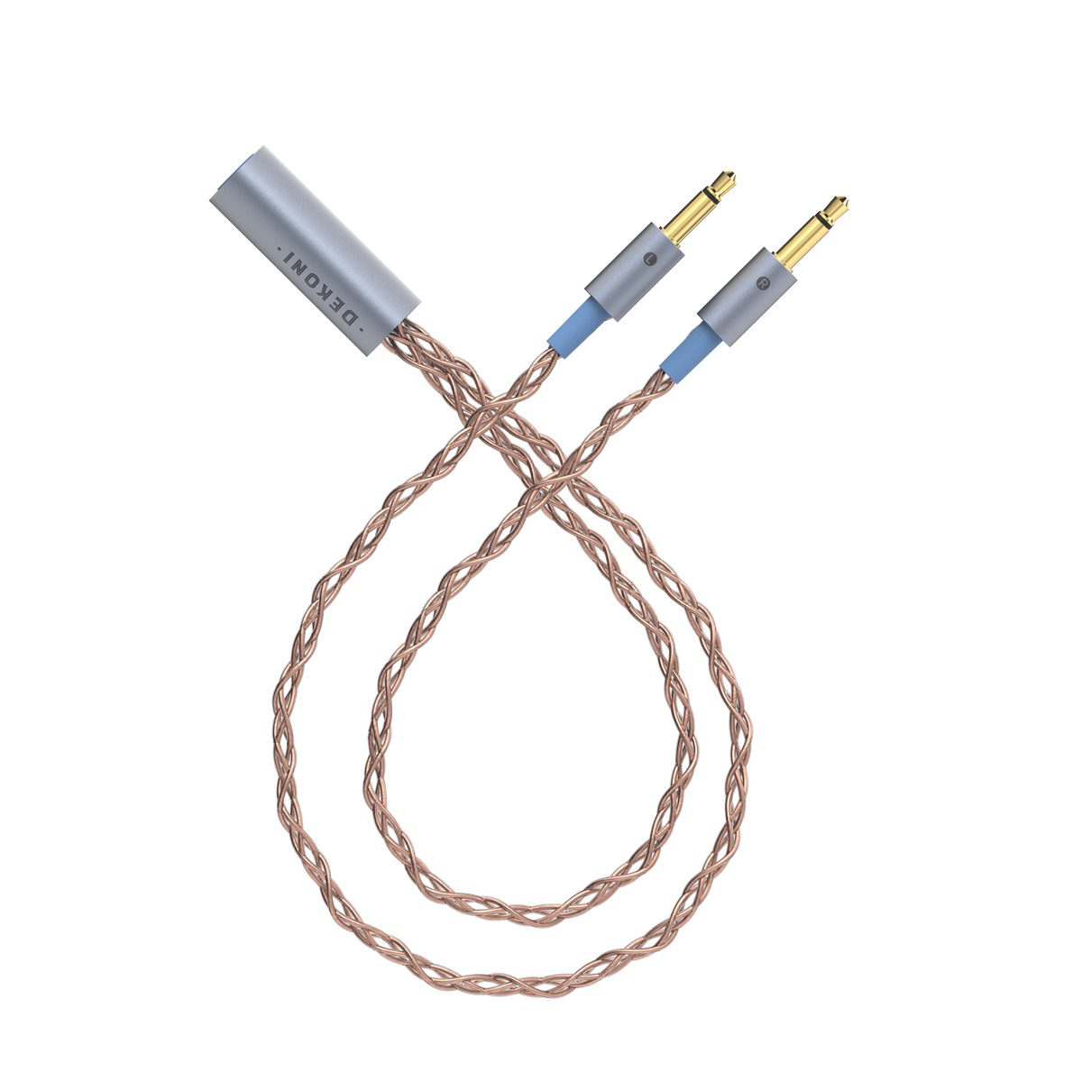 Dekoni Audio Ensemble TS 3.5mm Plugs Braided PCUHD Y-Split