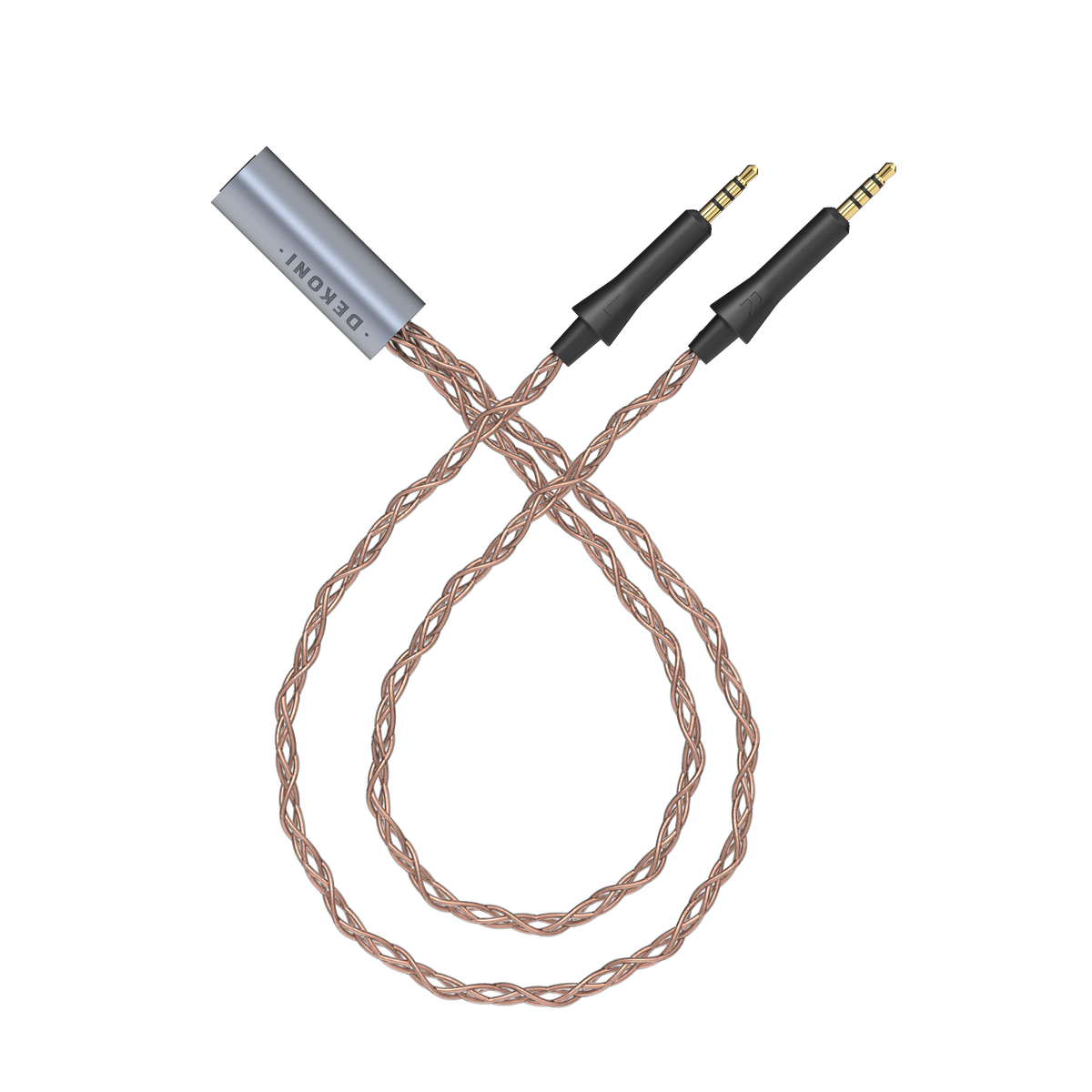 Dekoni Audio Ensemble grell OAE1/2 Plugs Braided PCUHD Y-Split