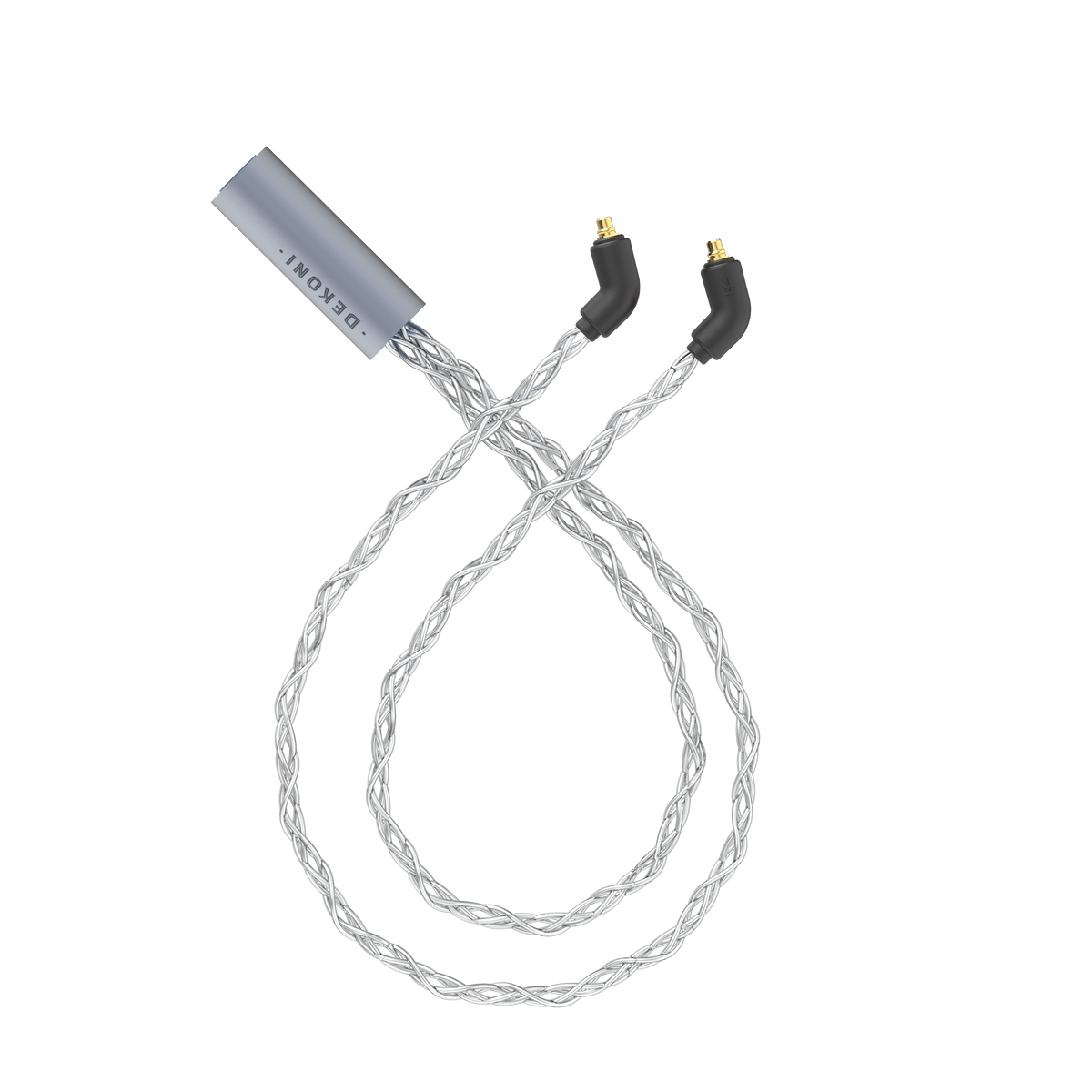 Post-Split MMCX IEM Connectors with Silver Braided Cable