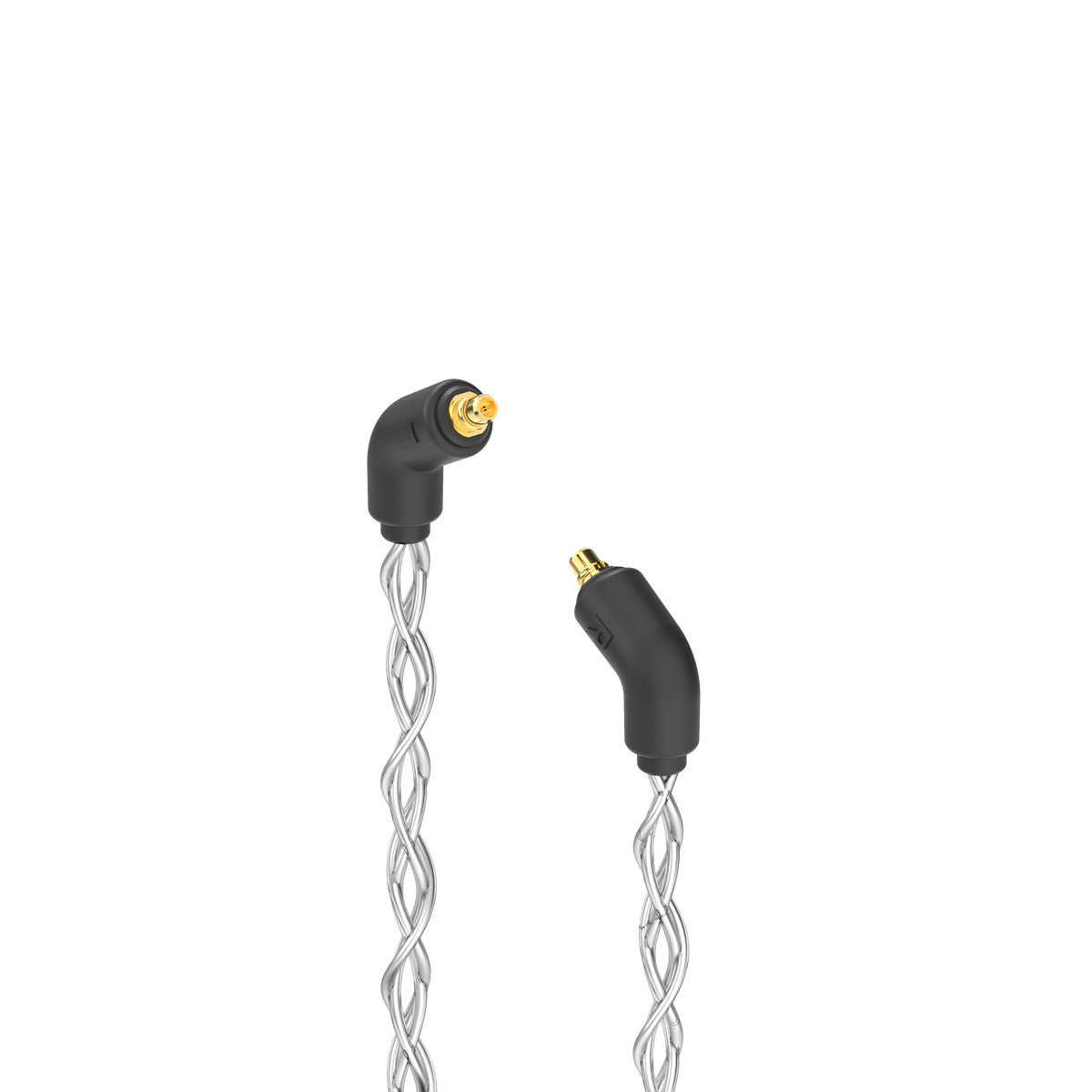 Post-Split MMCX IEM Connectors with Silver Braided Cable