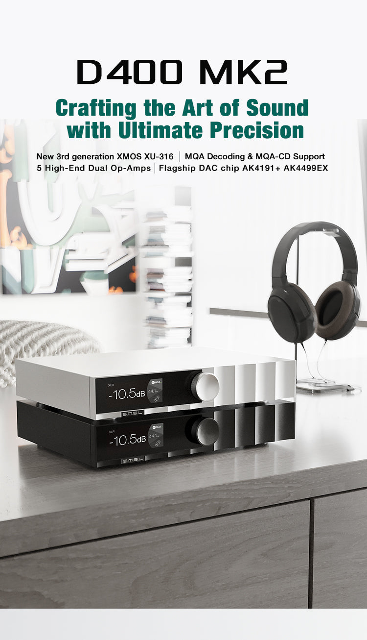 SMSL D400 Mk2 High Resolution USB Desktop DAC