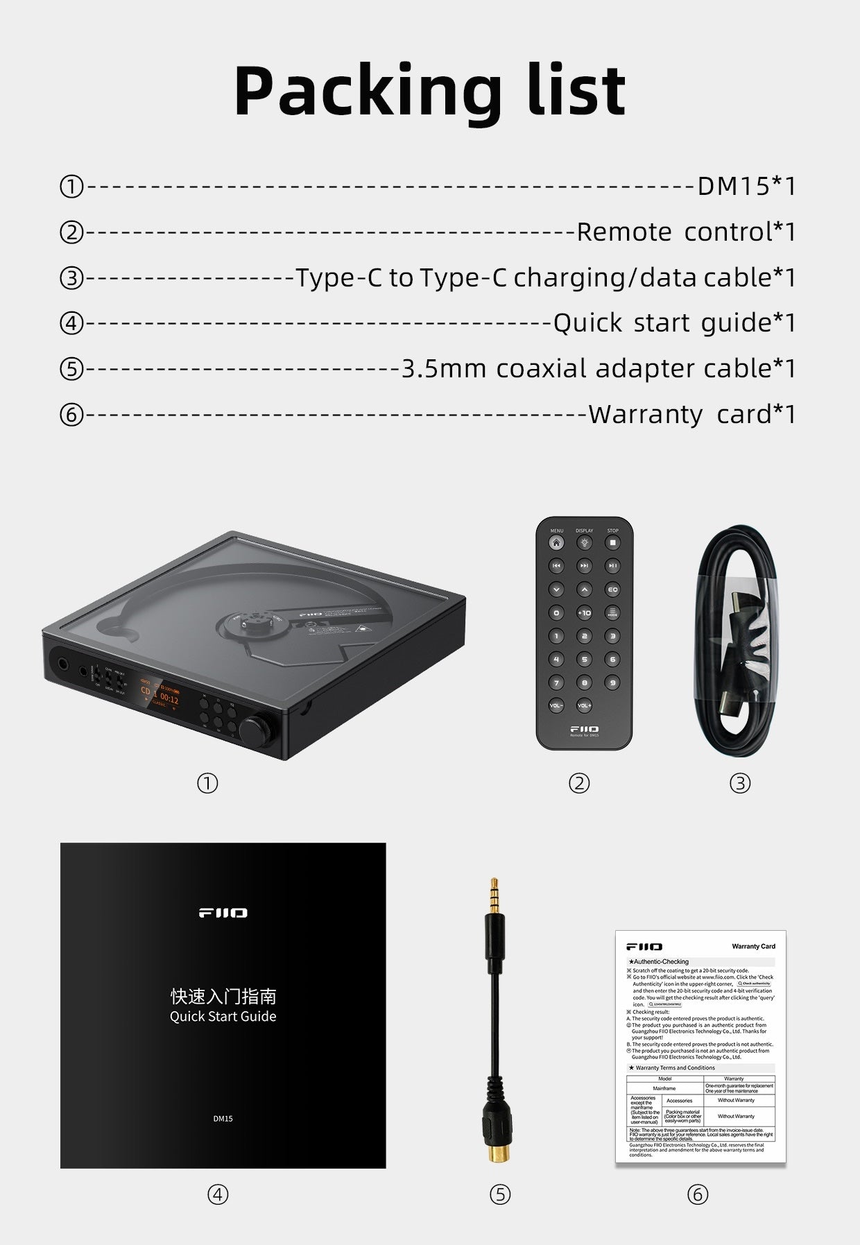 FIIO DM15 Portable Stereo CD Player
