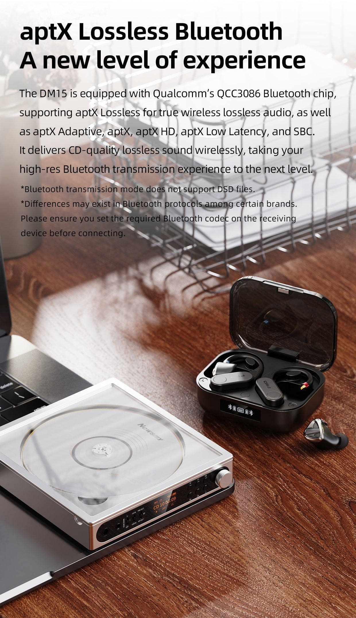 FIIO DM15 Portable Stereo CD Player
