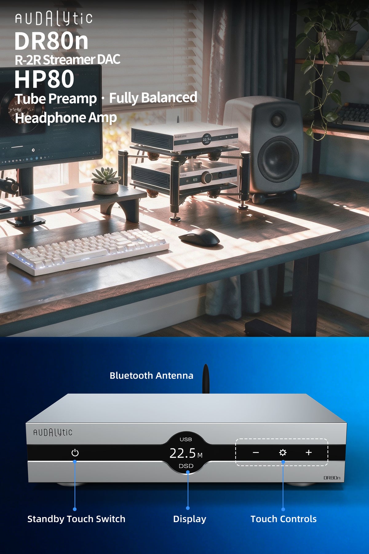 Audalytic DR80/DR80n Discrete R2R Streamer DAC